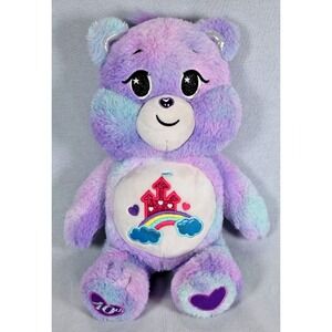 Care Bears Care-a-Lot Bear 40th Anniversary Plush Purple Castle 2022 14"